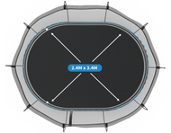 Load image into Gallery viewer, Medium Oval Trampoline O77
